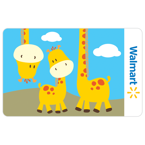 Cute Giraffes Walmart Gift Card