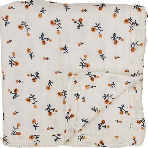 Cream Floral Muslin Quilt