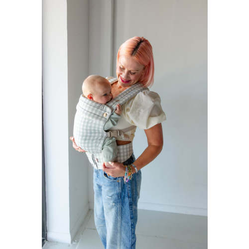 Monroe x Coco Gingham - Cotton Baby Carrier (7-35 lbs) – Coco Carriers