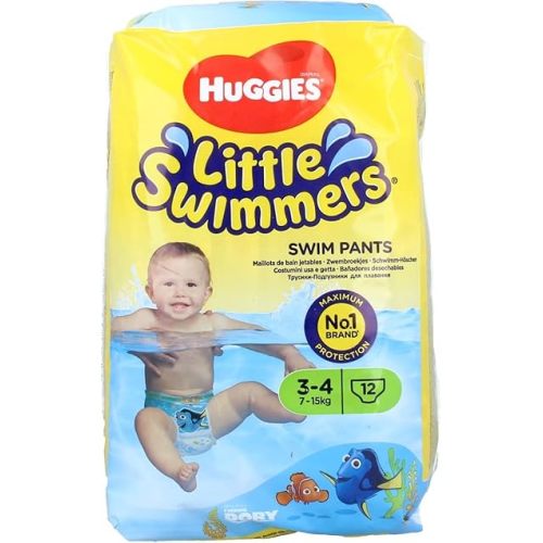 Huggies Little Swimmers Disposable Swim Diapers, Small, 12-Count - Pink/Blue