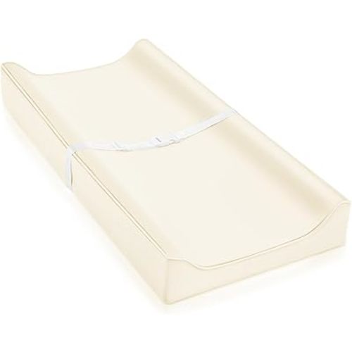 Vegan Leather Waterproof Baby Changing Pad - Wipeable, Extra Thick & Portable & Non-Slip Diaper Mat for Dresser, Crib, Travel | Soft & Safe (White)