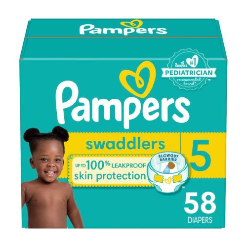 Pampers Swaddlers Soft Sensitive Skin Baby Diapers - Size 5 - 58ct