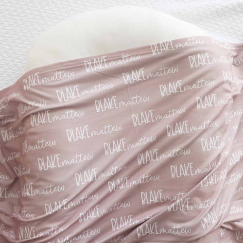 Personalized Baby Name Swaddle Blanket Font Duo | Best Selling Neutrals