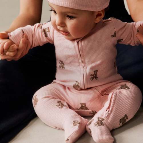 Organic Pointelle Long Sleeve Bubbysuit