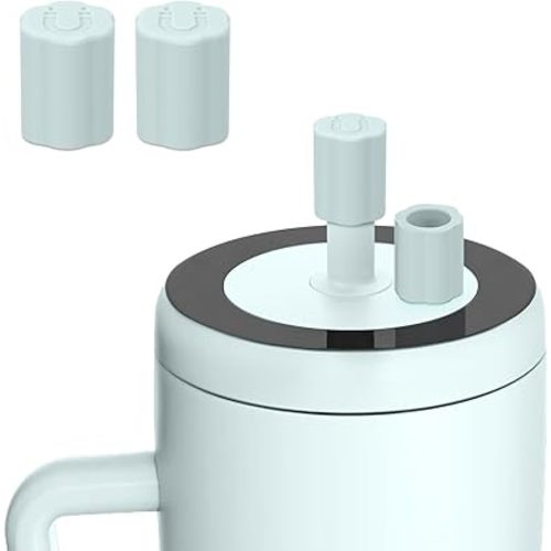 2 Pack Magnetic Straw Cover, Silicone Leakproof Straw Protector for Tumbler, Compatible with Era/Resa, Drinkware Accessory