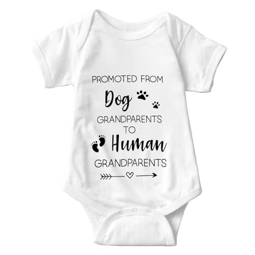 Listery Promoted From Dog Grandparents To Human Grandparents Bodysuit - Infant, Unisex - Pink, Size: Infant