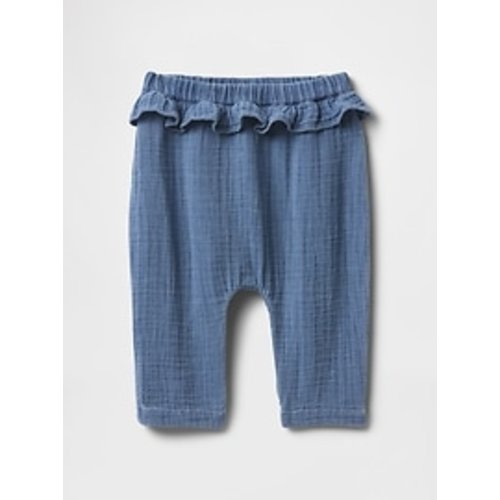 Baby Crinkle Gauze Ruffle Pants | Gap