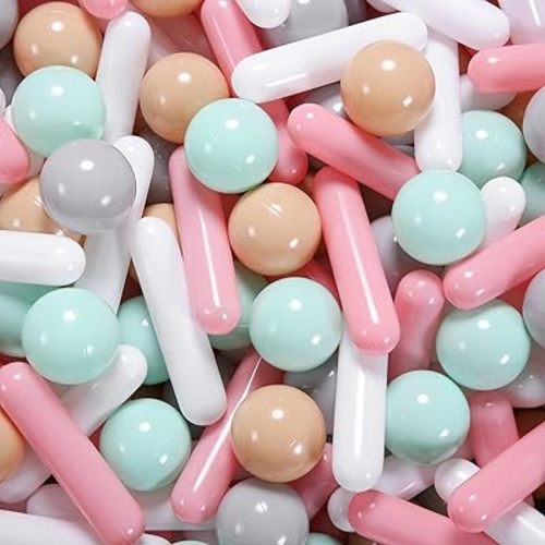 STARBOLO Ball Pit Balls for Kids -120pcs Crush Proof Plastic Macaron Toy Balls for Toddler Ball Pool, Play Tent, Playpen, Baby Pool Water Toys, Birthday Party Decoration, Photo Props