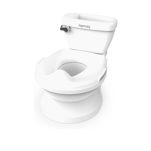 Summer Infant by Ingenuity My Size Potty Pro in White, Toddler Potty Training Toilet, Lifelike Flushing Sound, for Ages 18 Months+, Up to 50 Pounds