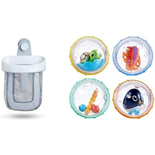Munchkin Bath Toy Scoop with 4pk Float and Play Bubbles Bath Toy