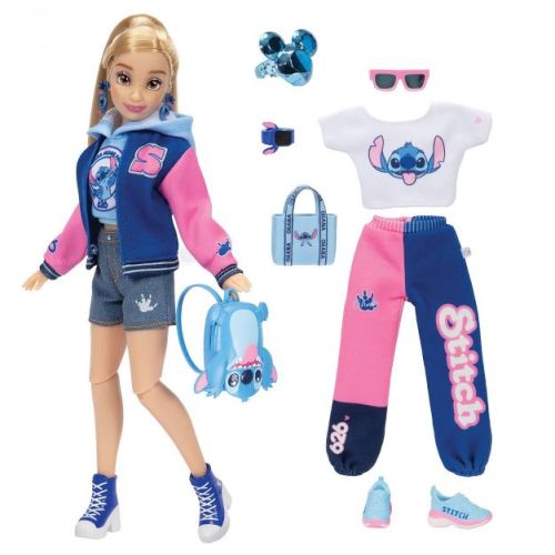 Disney ILY 4ever 12.5" Stitch Doll Varsity Jacket Blonde Hair/Brown Eyes