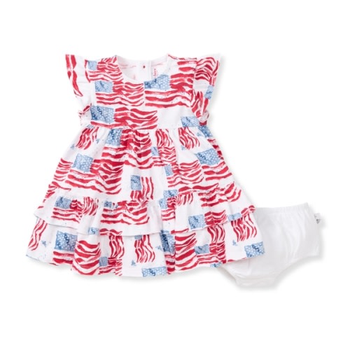Majestic Flags Baby Girl Dress & Diaper Cover