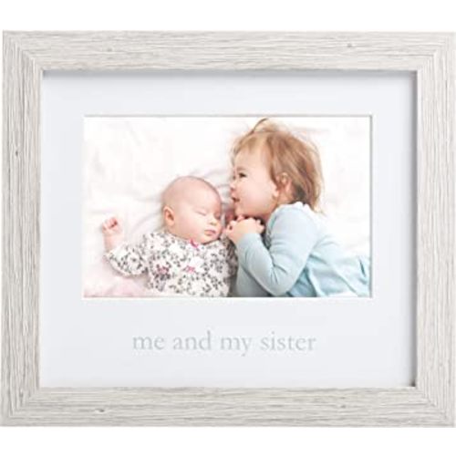 Kate & Milo Rustic Me & My Sister Frame, Sibling Gifts, Little or Big Sister Gift, Gender-Neutral Nursery Decor, Baby Keepsake Photo Frame