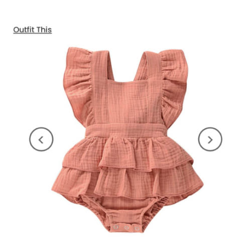 Baby Girl Solid Ruffled Romper – The Trendy Toddlers