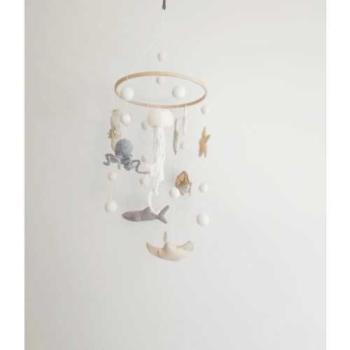 Baby Mobile ocean -Nursery baby mobile-Baby Mobile - Nautical Mobile- Nursery mobile- Sea ocean Mobile - Crib Mobile - Baby Shower Gift