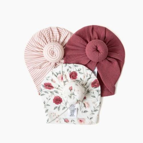 Picolette by Olivia Culpo Baby Girls' 3pc Hats - Pink/White 0-3M