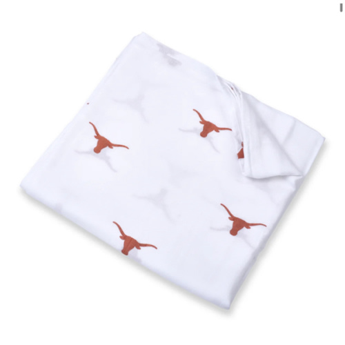 Texas Longhorns Muslin Swaddle Blanket – Three Little Anchors