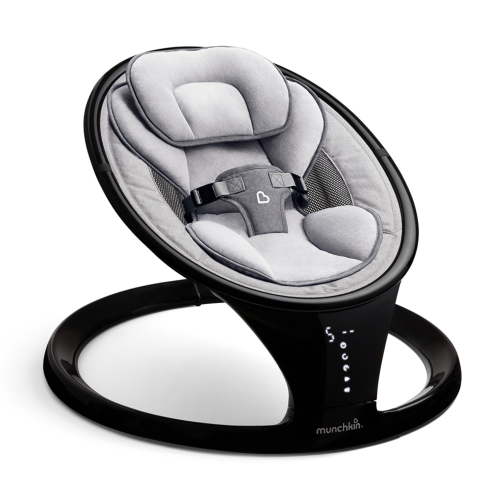 Munchkin® Bluetooth Enabled Infant Baby Swing, 5 Ranges of Motion, Black, Unisex