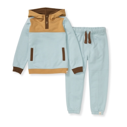 Organic Baby Boy Colorblocked Set - 0-3 Months