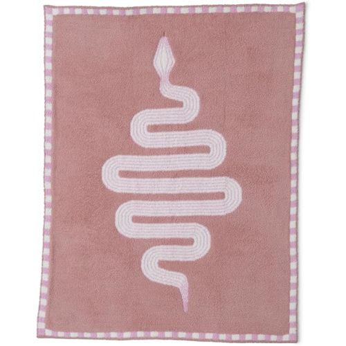 Barefoot Dreams® CozyChic® Snake Stroller Blanket, Dusty Coral Multi, 30"x40"