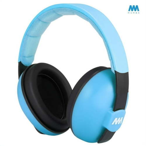 Baby Ear Protection Noise Cancelling Headphones for Babies and Toddlers - Mumba Baby Earmuffs - Ages 3-24+ Months - for Sleeping, Studying, Airplane, Concerts, Movie, Theater, Fireworks,Azure