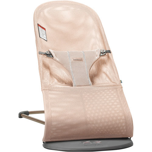 BabyBjorn - Bouncer Bliss - 3D Mesh Pearly Pink on Dark Grey Frame