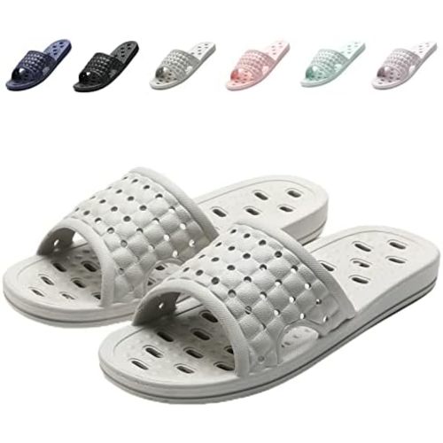 Shower Shoes Quick Dry Non-Slip Bathroom Slippers for Men Women Dorm Home Slides