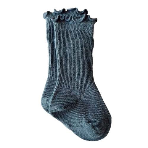 Lettuce Edge Socks, Blue