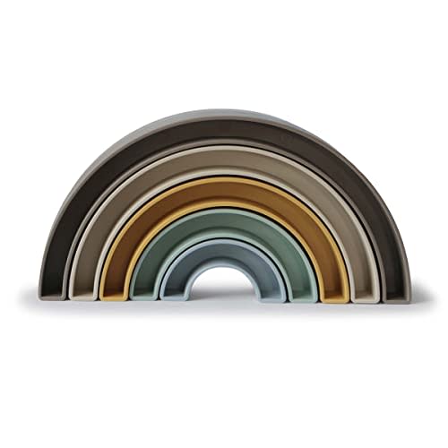 mushie Rainbow Stacker Toy | Made in Denmark (Hillside)