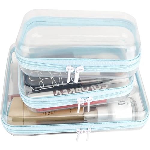 Veki 3 Pieces Set Marble Makeup Bag Waterproof Travel Cosmetic Bag Portable Makeup Bags Organizer for Women and Girls Toiletry Bag Pouch Travel Organizer Cases
