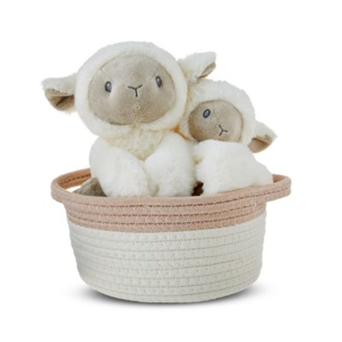 Easter Cream Lamb and Blanket Basket Set, 10.5 in x 10 in, by Way To Celebrate