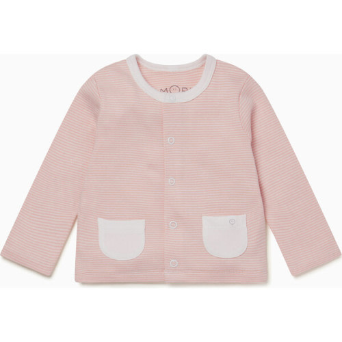 Supersoft Cardigan, Blush Stripe - MORI | Maisonette