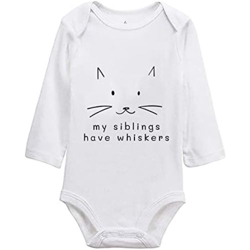My Siblings Have Paws Bodysuit Baby Paws Romper Cat Whiskers Bodysuit Cute Baby Clothes Newborn Sibling Announcement Bodysuit