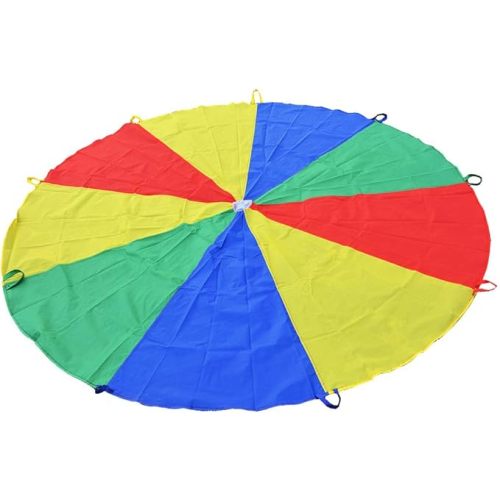Sonyabecca Parachute 8 Feet 10 Feet 12 Feet for Kids with 9 Handles 12 Handles Play Parachute for 8 12 Kids Tent Cooperative Games Birthday Gift