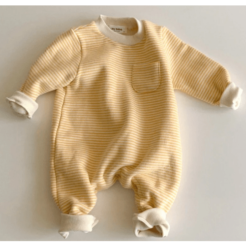 Boho Striped Onesie – 6-12 mo - The Boho Bebe