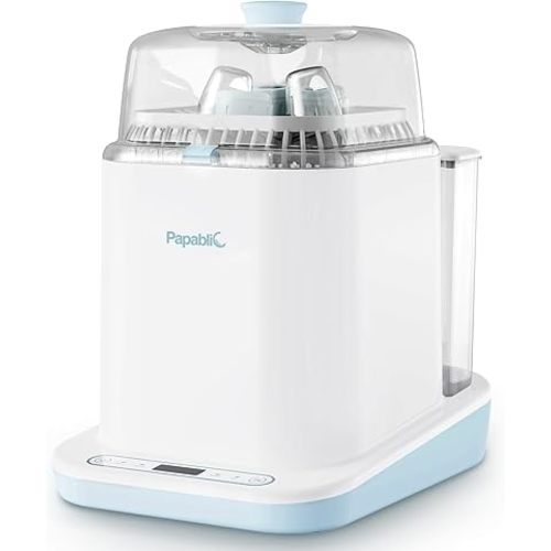 Papablic Baby Bottle Washer Sterilizer and Dryer, 4-in-1 Bottle Washer Sanitizer for Bottles, Pump Parts, & Baby Essentials - Quick & Clean with 60 Detergent Tablets