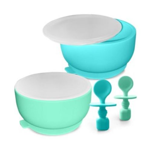 Toddler Baby Bowls with Suction, Silicone Baby Feeding Set Suction Bowl with Lids and Spoons, BPA Free Baby Bowls 0-6 Months, Baby Feeding Essentials, Extra Strong Baby Suction Bowls