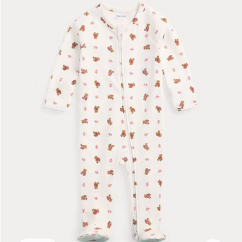 Polo Bear Cotton Footed Coverall