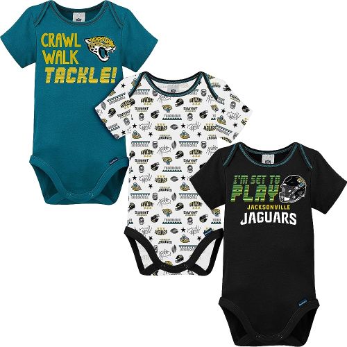 Gerber NFL Unisex Baby Nfl Team 3 Pack Short Sleeve Onesie Bodysuit