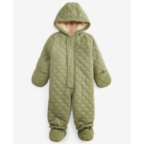 Baby Girls and Boys Hooded Quilted Footed Snowsuit, Created for Macy's