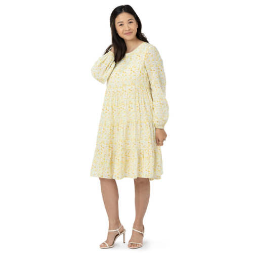 Millie Tiered Nursing & Maternity Long Sleeve Dress | Marigold - Small