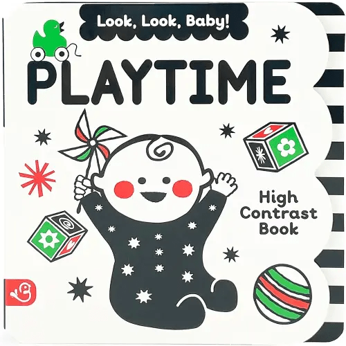 Look, Look, Baby! Playtime: Black and White High Contrast Tummy Time Book for Newborns