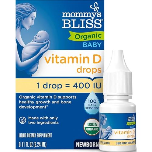 Mommy's Bliss Organic Drops No Artificial Color, Vitamin D, 0.11 Fl Oz