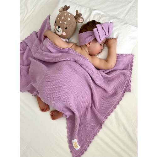 Heirloom Knit Blanket | Lilac