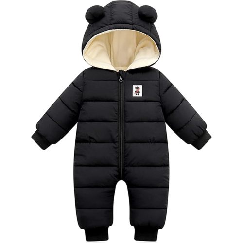 LAVIQK Newborn Snowsuit Baby's Romper Jumpsuit Winter Coats Warm Down Coat Cute Padded Windproof Onesie for infant girls boys