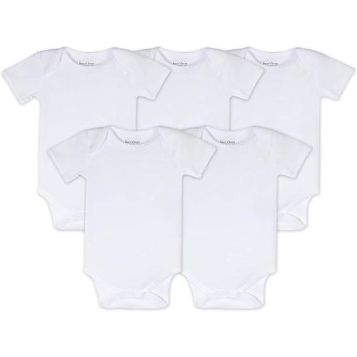 Burt's Bees Baby Bodysuits, Short Sleeve and Long Sleeve One-Pieces, 100% Organic Cotton