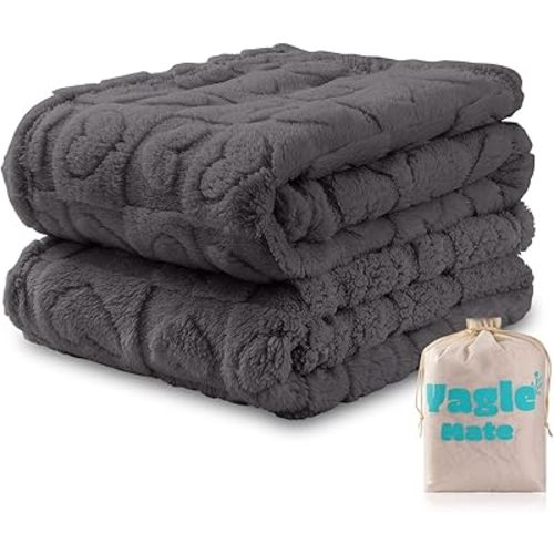 2 Pcs Baby Blankets for Boys Soft Toddler Small Blanket for Daycare, Fleece Kid Mini Blanket for Crib Baby Shower, 40X50, Grey