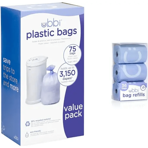 Ubbi Diaper Pail Bags and Refills Value Pack