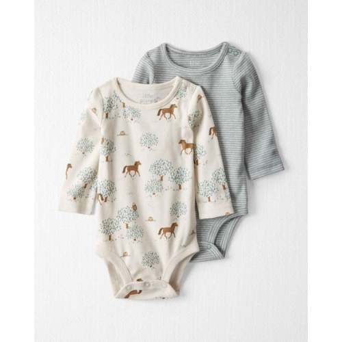 Baby 2-Pack Wild Horses Organic Cotton Rib Bodysuits - Little Planet | Carter's