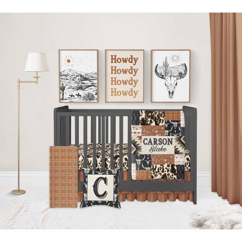 Western Baby Bedding, Western Crib Bedding Set Boy, Cowboy Nursery Bedding Set, Baby Boy Bedding, Boho Western Nursery Decor, Crib Sets Boy